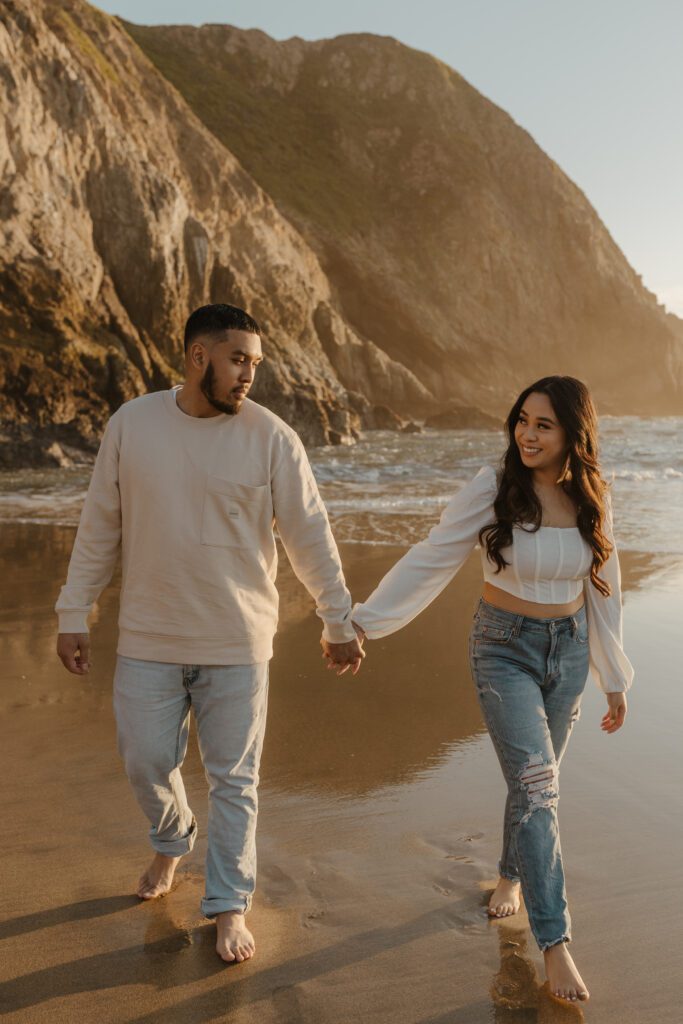 Grace Thao Photography, a NoCal Couple Photographer, shares inspiration from a recent session at Gray Whale Cove Beach in California.