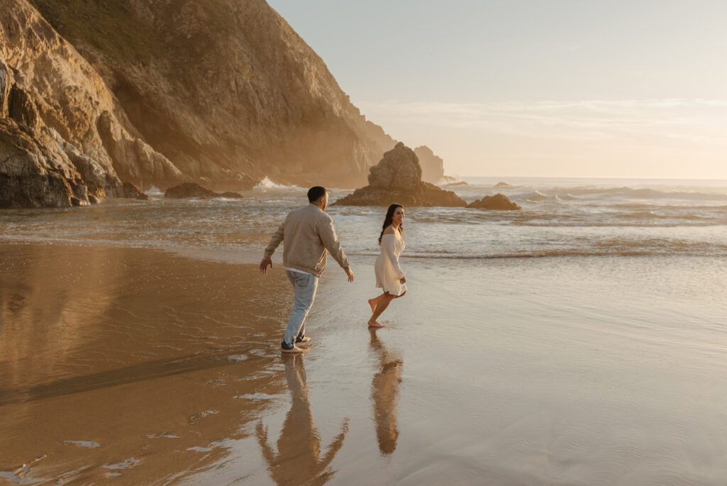 Grace Thao Photography, a NoCal Couple Photographer, shares inspiration from a recent session at Gray Whale Cove Beach in California.