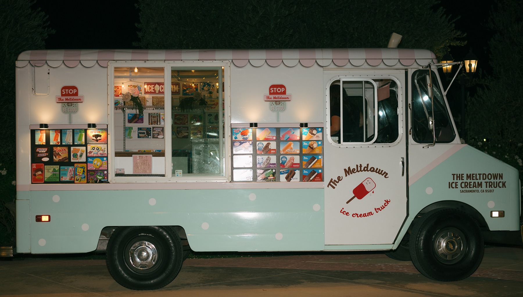 Wedding ice cream truck at a luxury wedding
