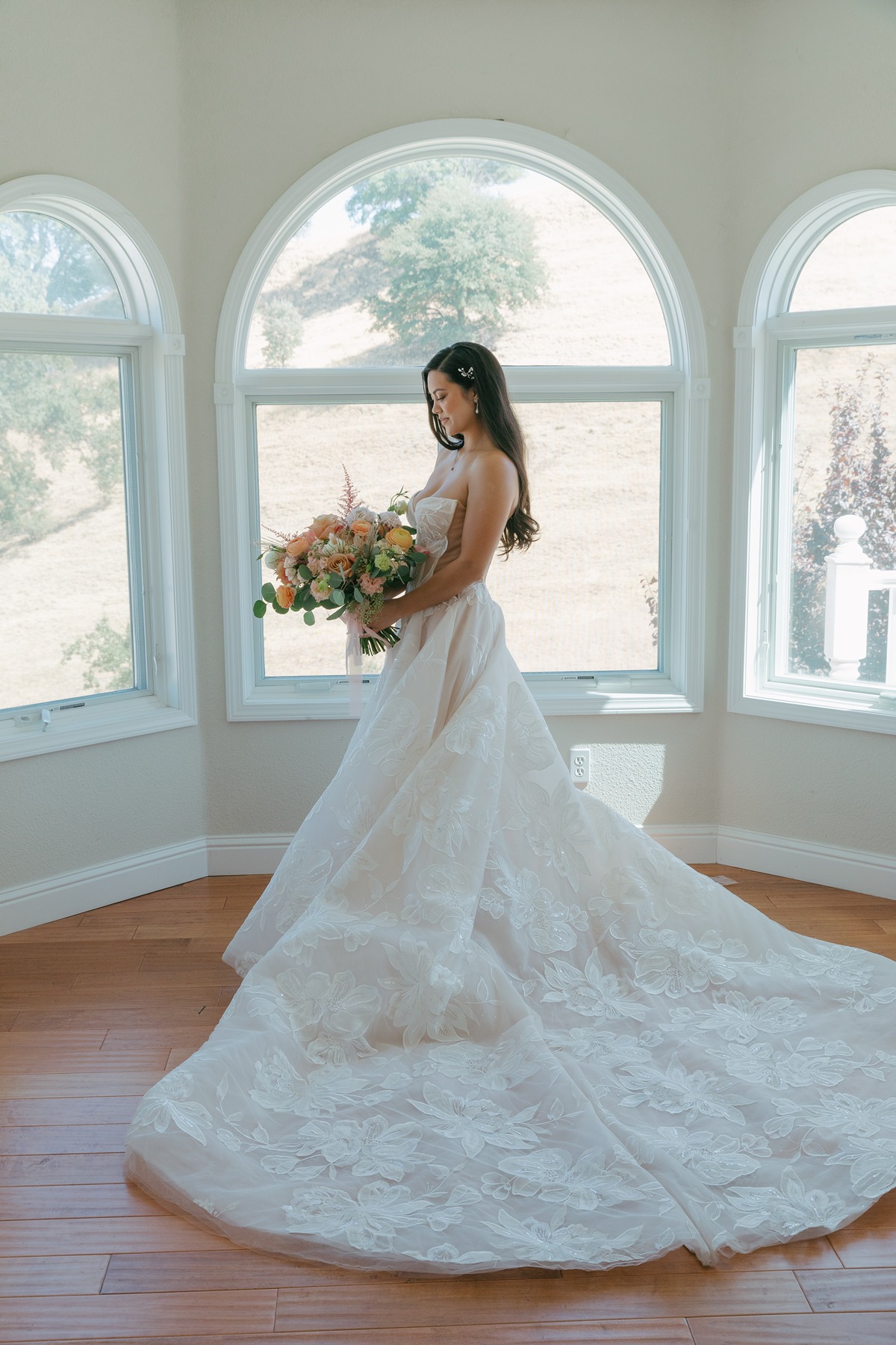 Bridal portrait from getting ready photos from luxury wedding