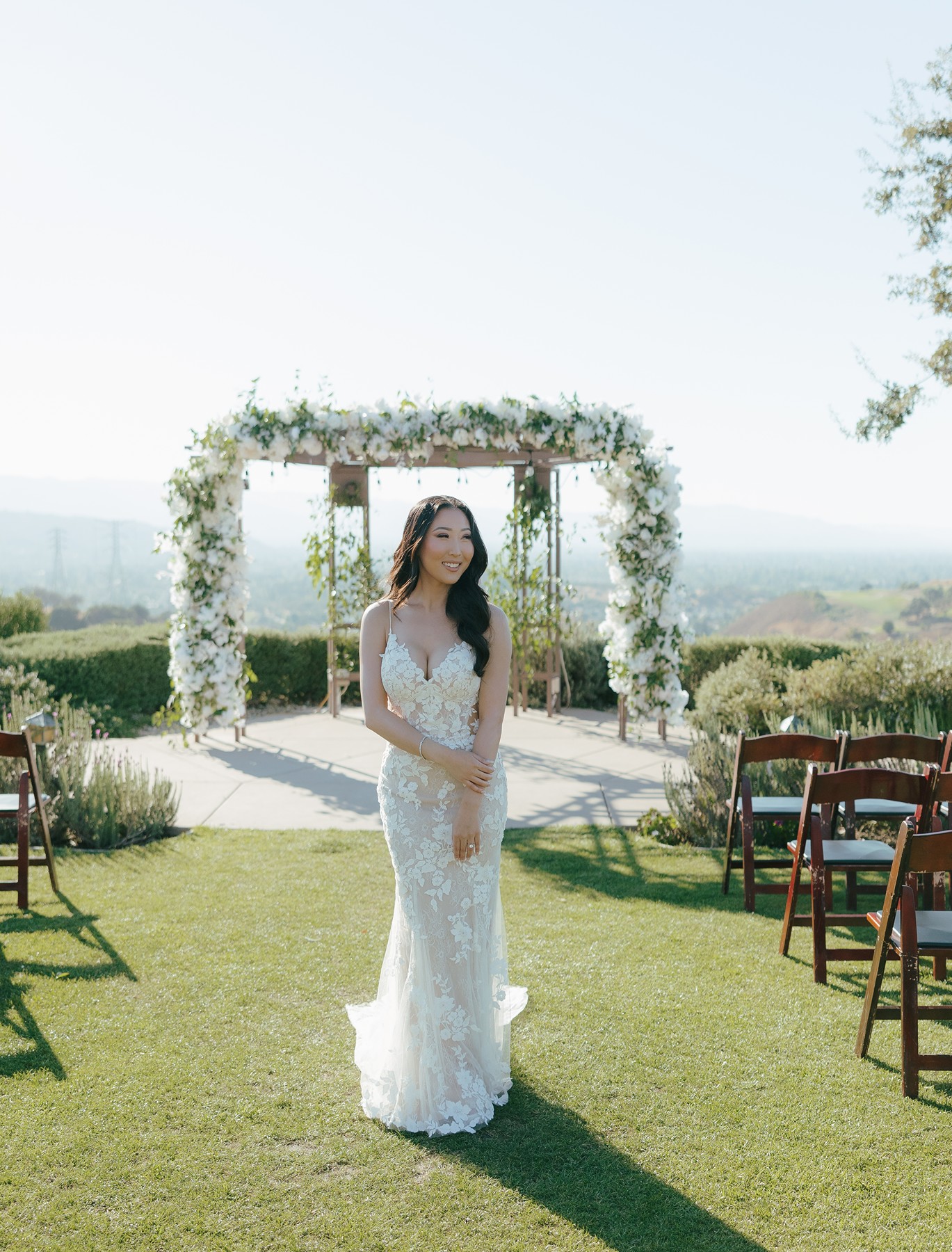Bridal portrait in front of ceremony site