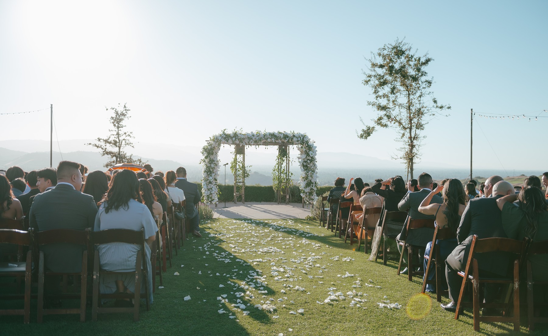 Photo of ceremony setup at Boulder Ridge by Wedgewood weddings, a San Jose wedding venue