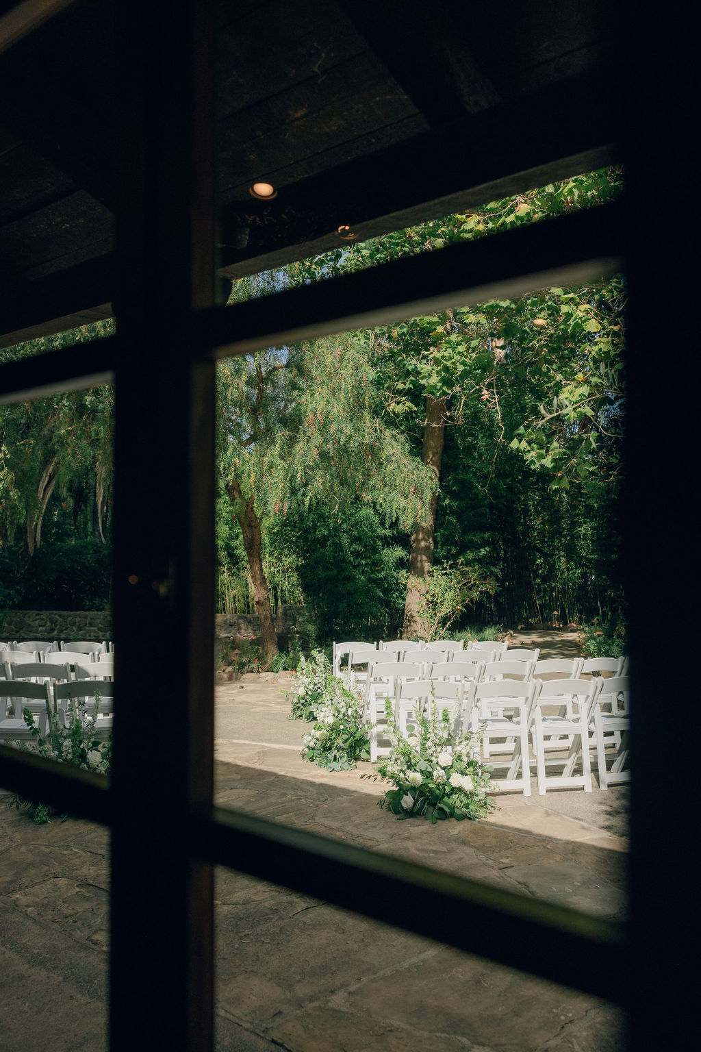 Ceremony setup for simple elegant wedding at one of my favorite Napa valley venues for weddings, Cline Family Cellars