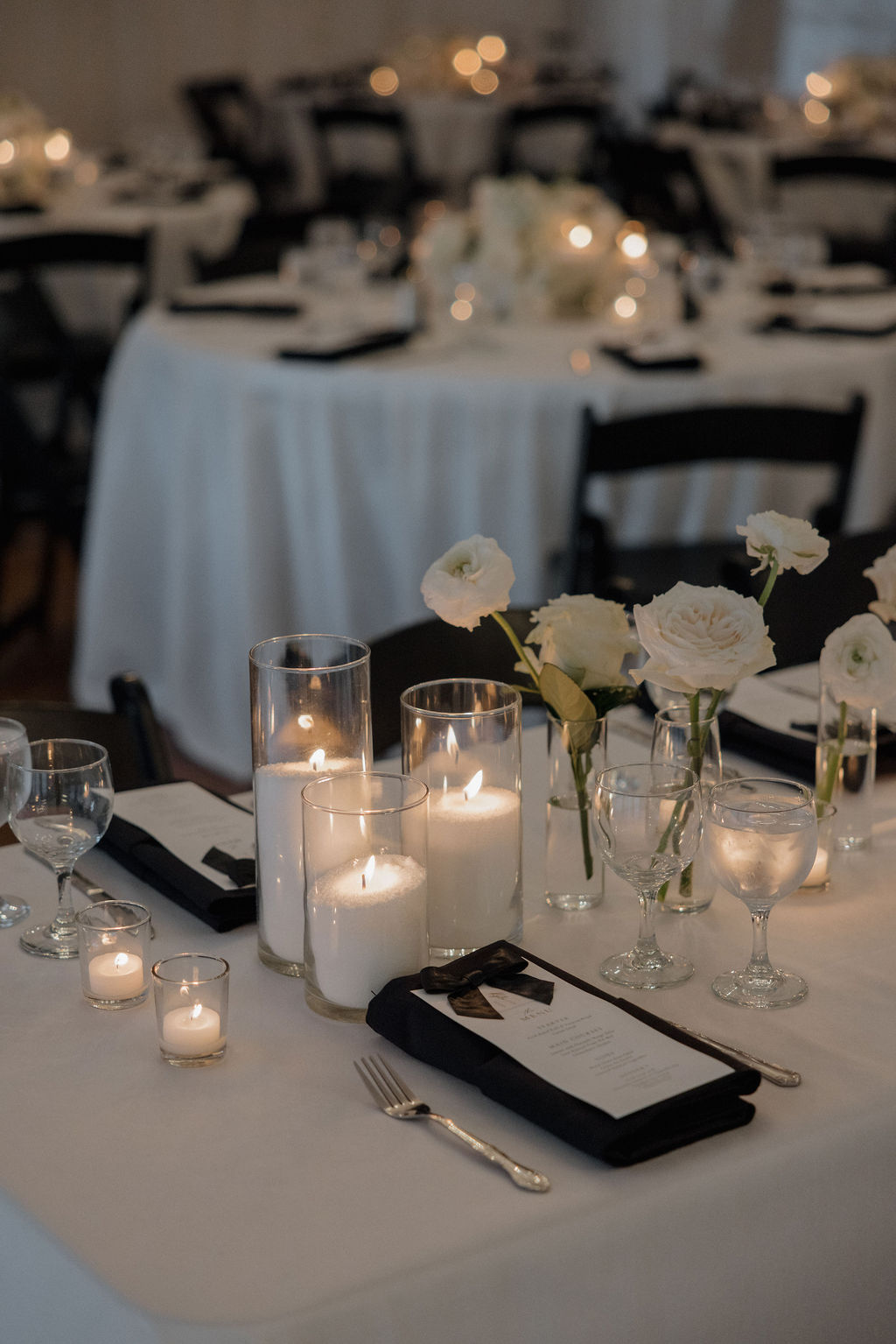 A wedding table setup at grand island mansion