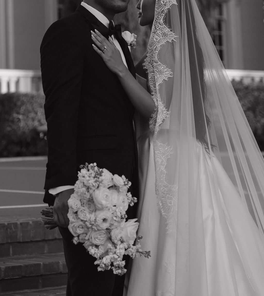 An up close photo of a wedding couple at a Northern California wedding venue
