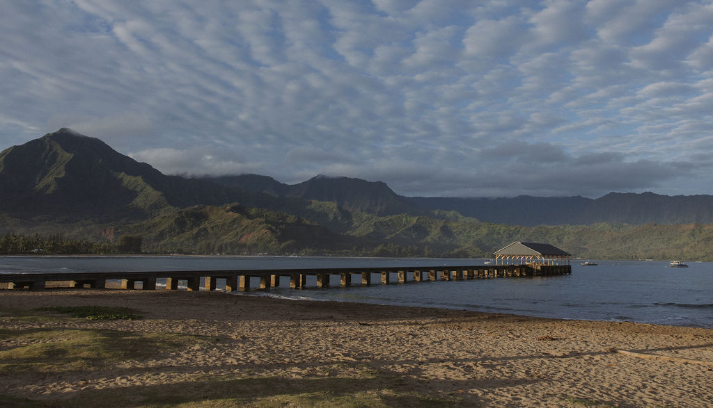 A photo of Hanalei Bay Pier taken by a Kauai Photographer