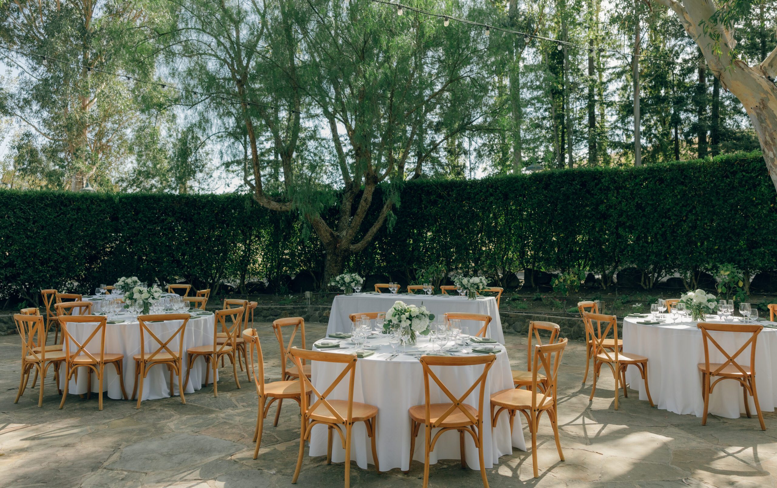 A wedding venue set up in one of my favorite Northern California wedding locations, Napa valley