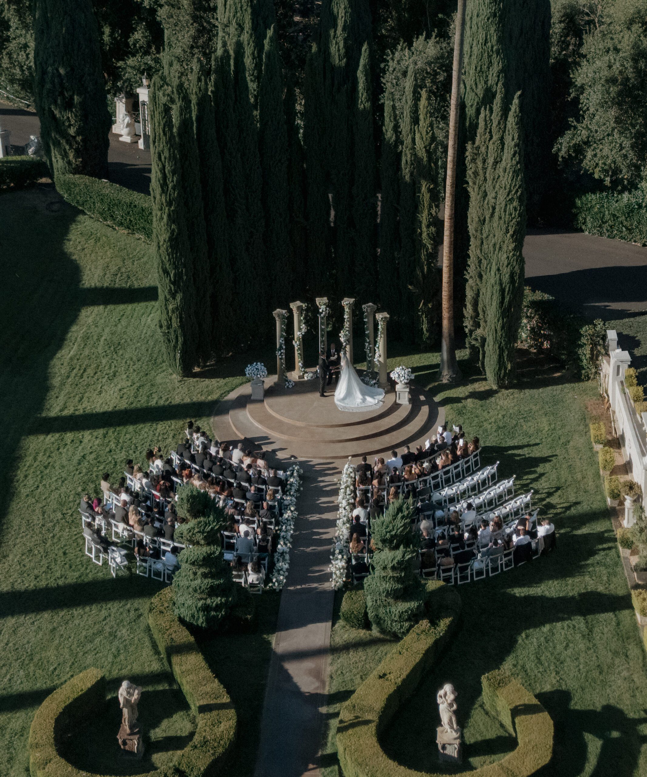 A wedding ceremony at Grand Island Mansion, a NorCal wedding venue