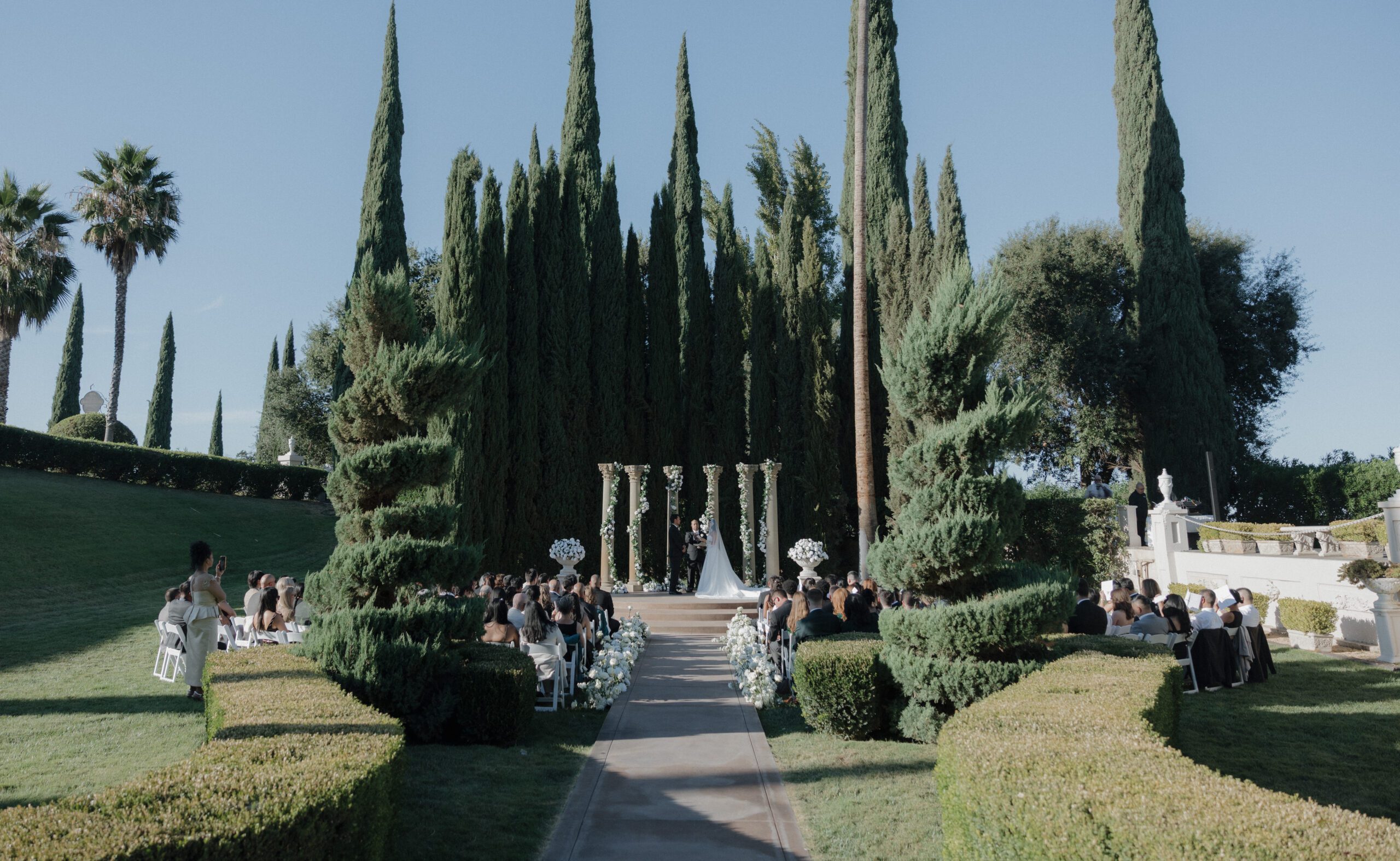 A wedding ceremony at Grand Island Mansion, a NorCal wedding venue