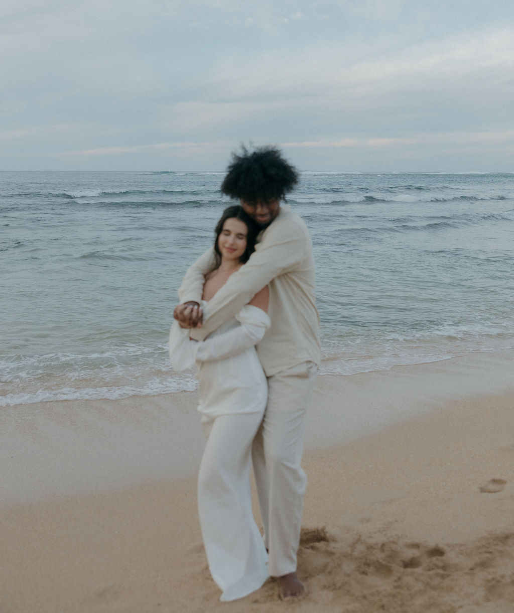 An editorial elopement photo from a Hawaii elopement