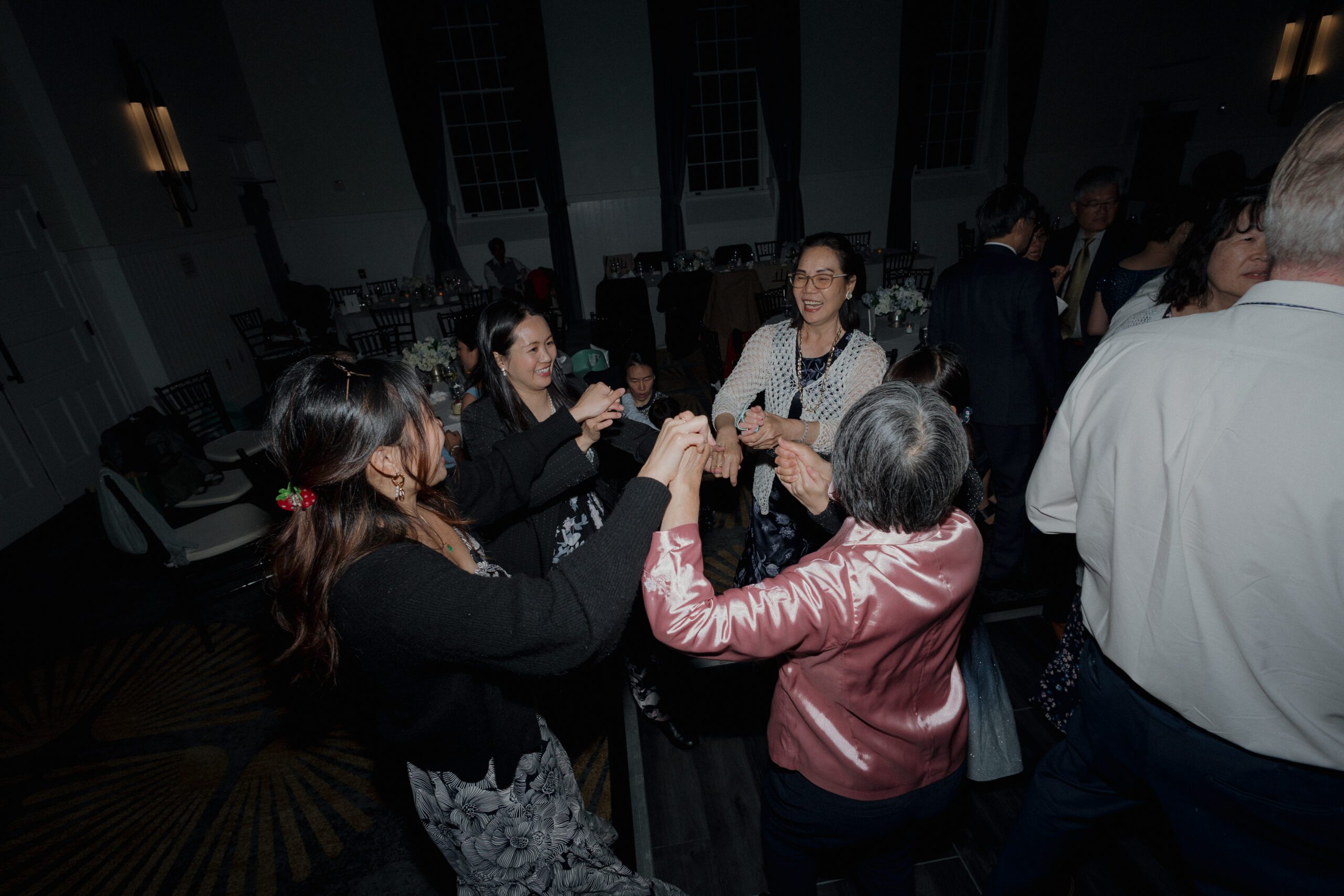 A candid photo of a wedding dance floor