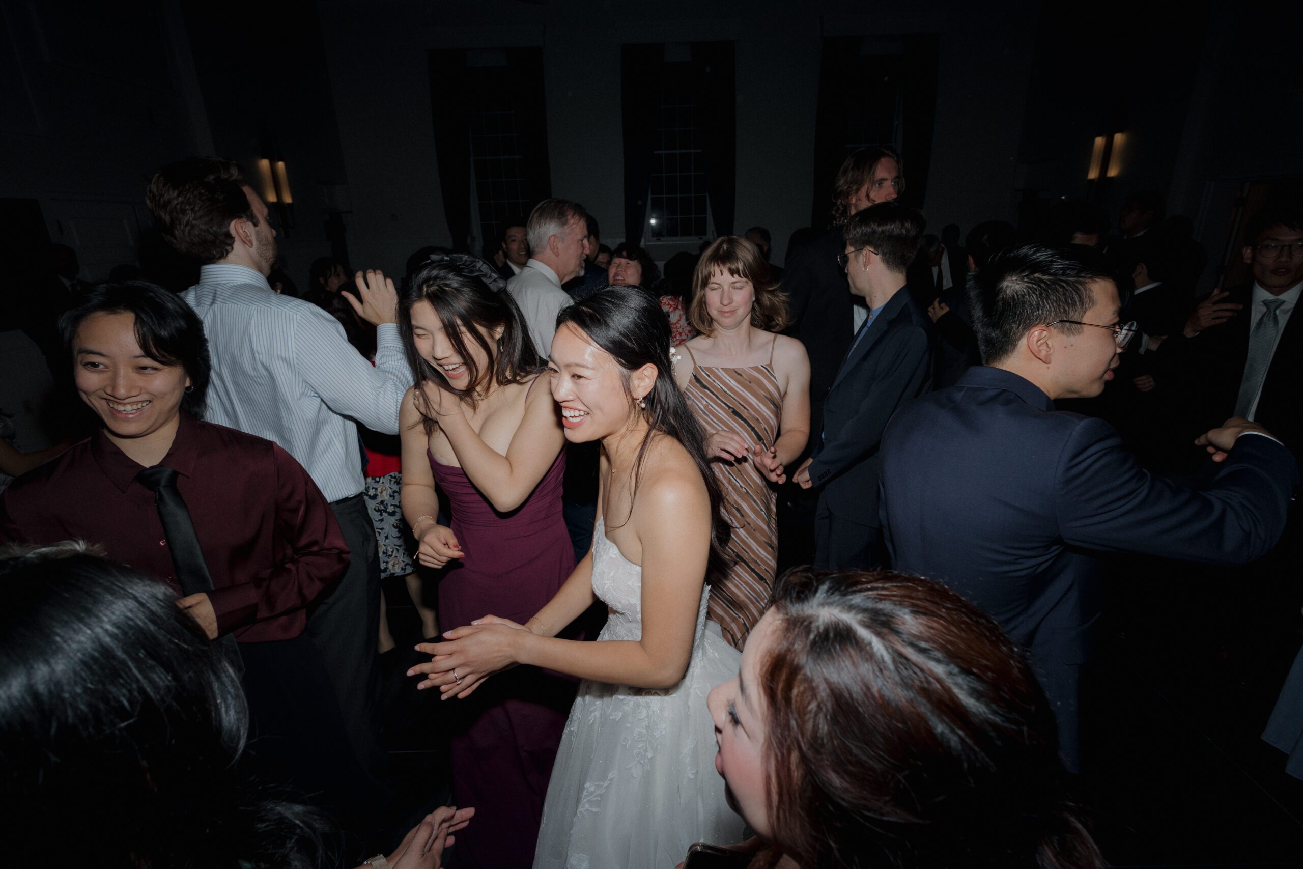A candid photo of a wedding dance floor
