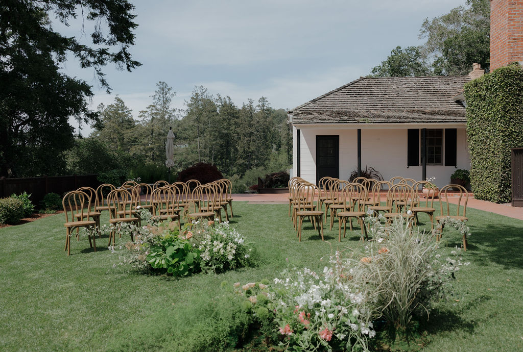 A view of hollins house from the ceremony site
