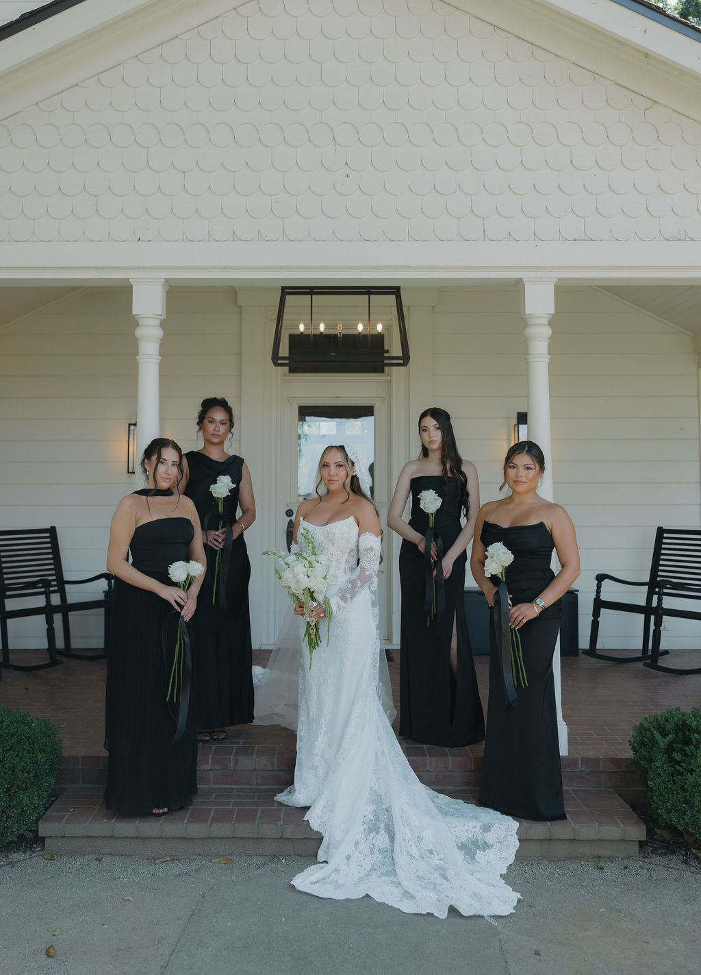 Wedding party photos at Lamoure Vineyards