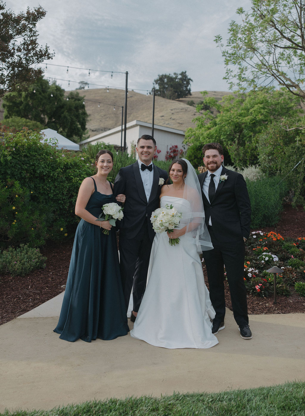 Wedding party photos at CordeValle Winery