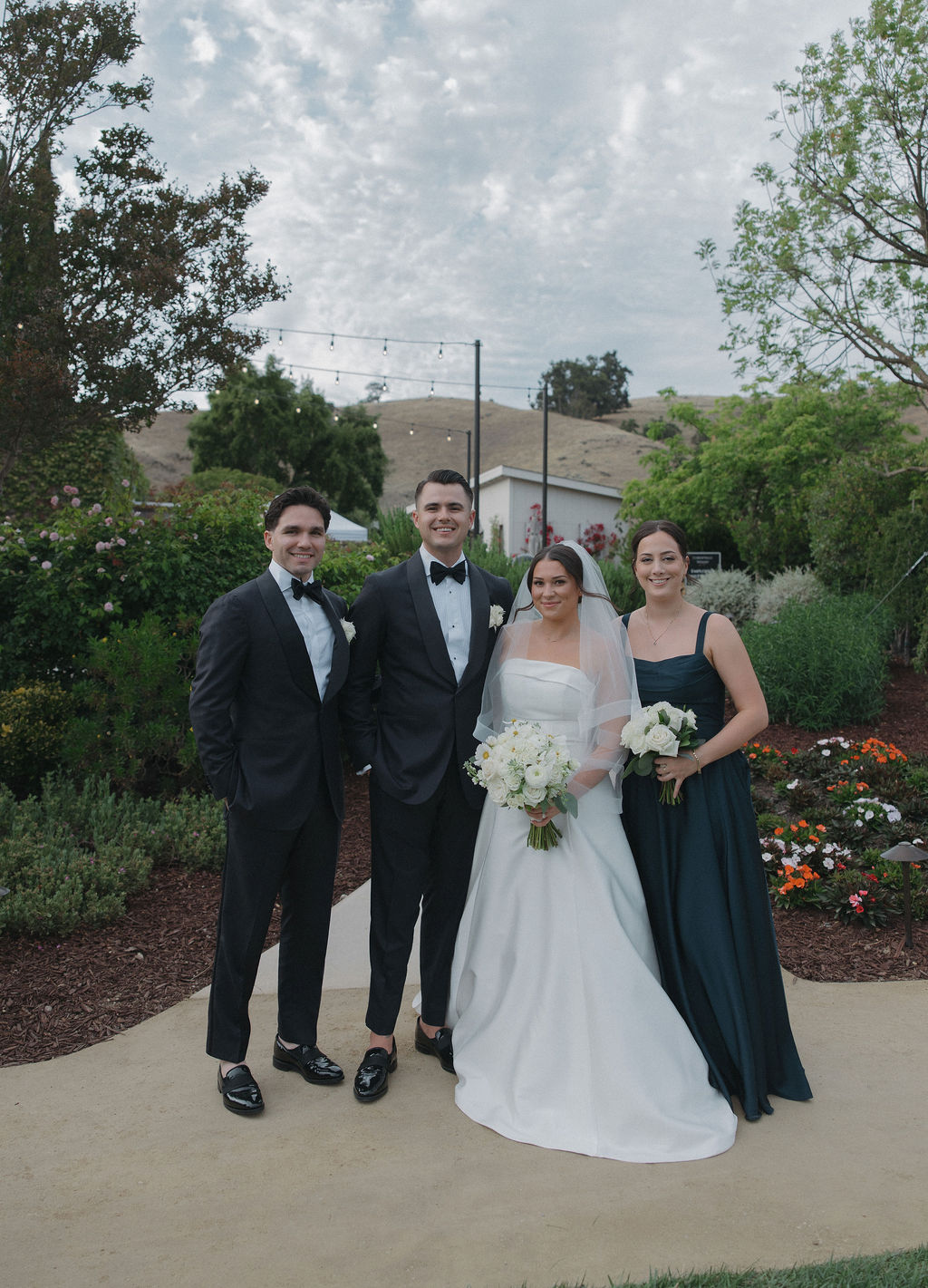 Wedding party photos at CordeValle Winery
