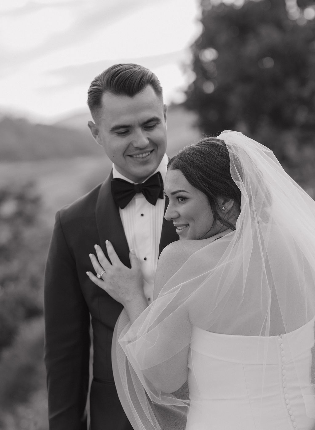 A bride and groom at CordeValle Winery