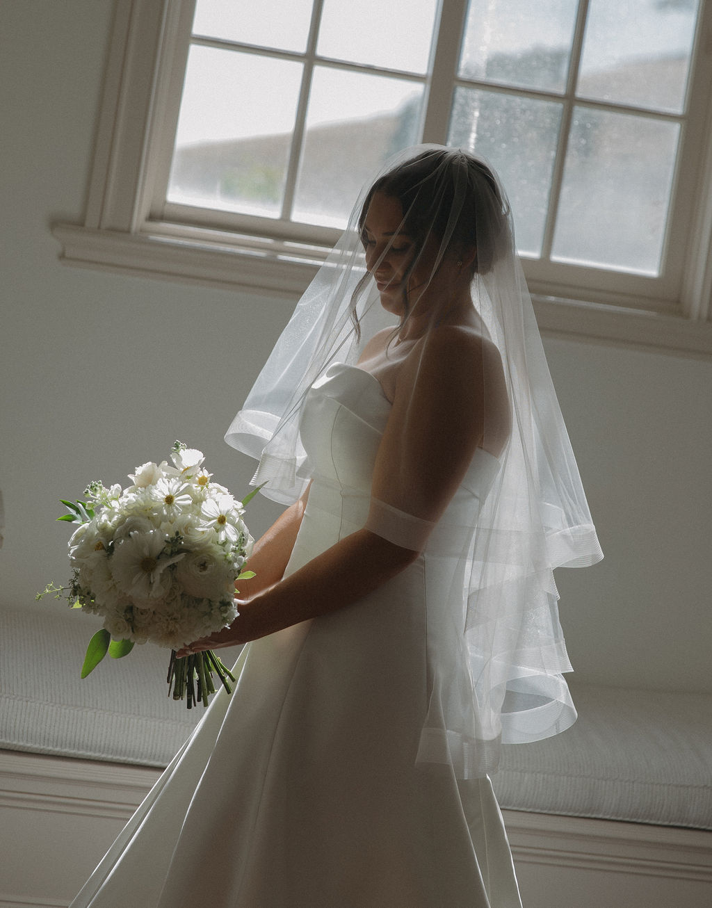 A bride getting ready for her wedding