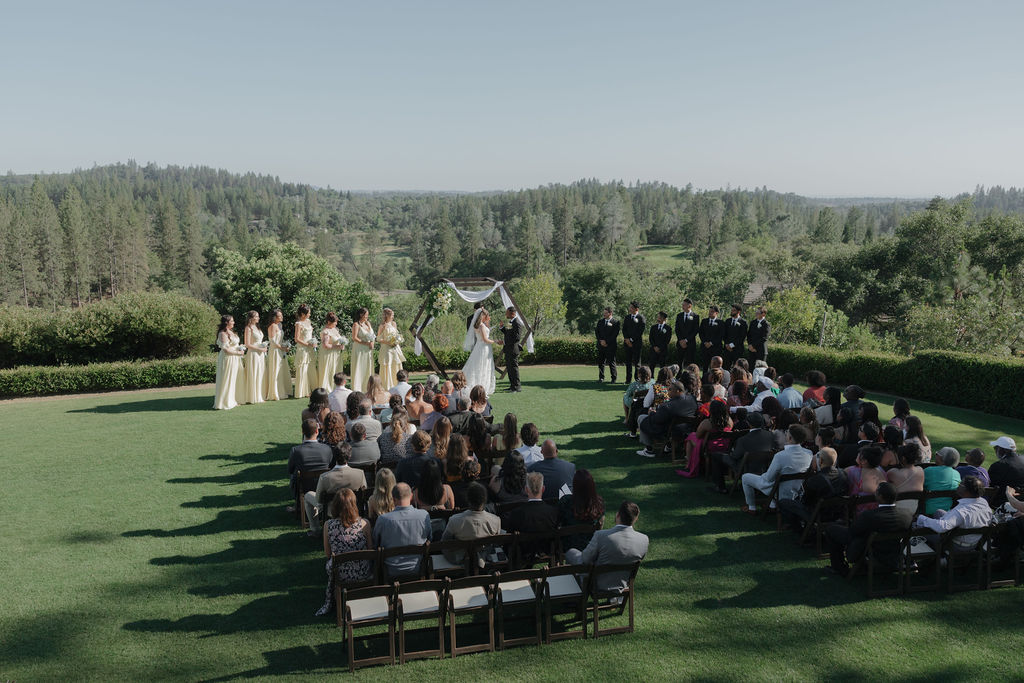 A wedding ceremony at Wichester Vista by Wedgewood Weddings