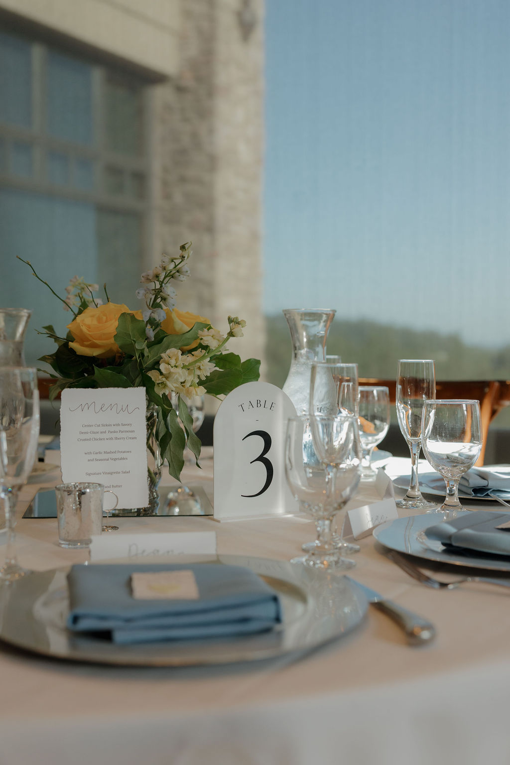 A wedding reception inside the ballroom at Winchester Vista