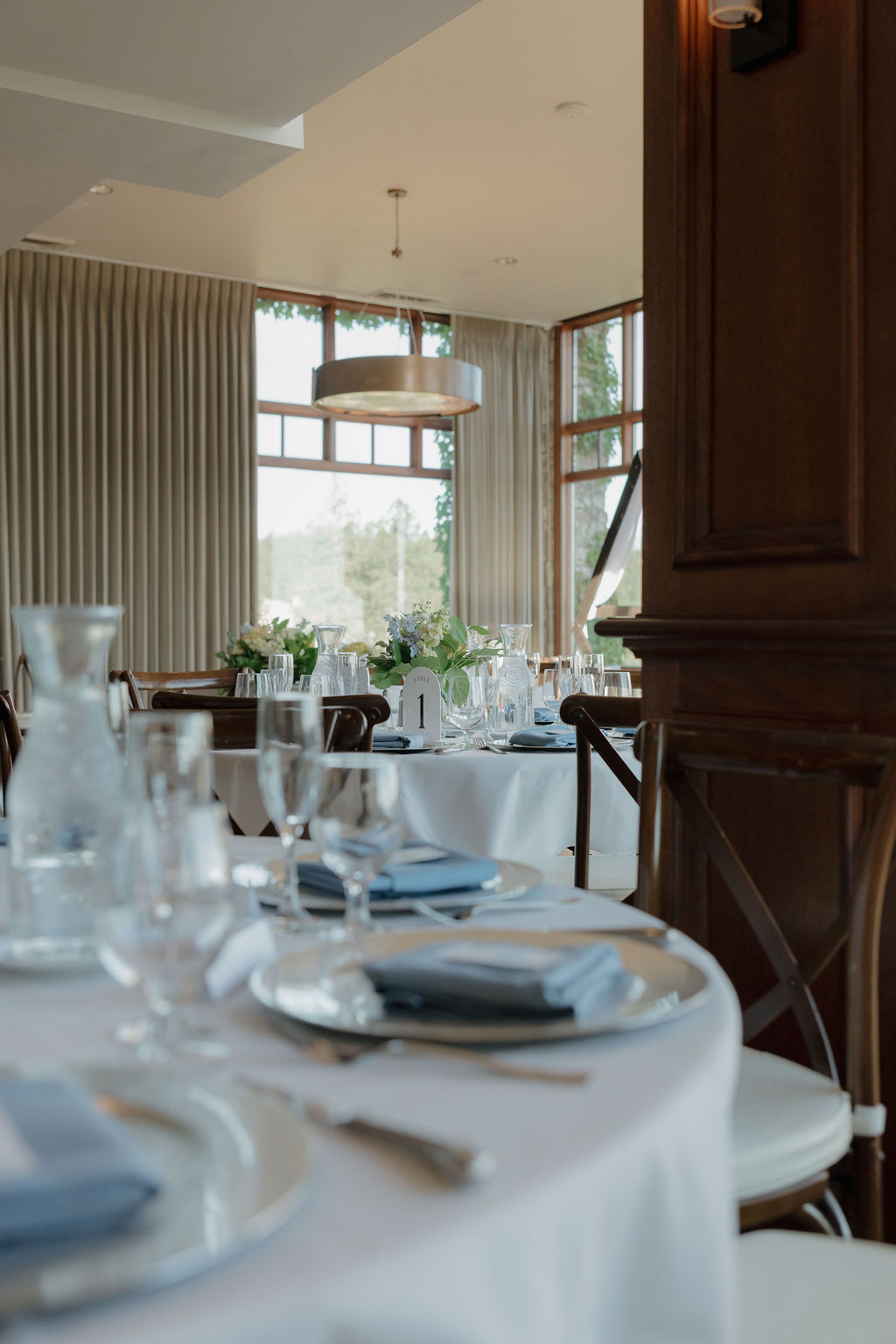 A wedding reception inside the ballroom at Winchester Vista